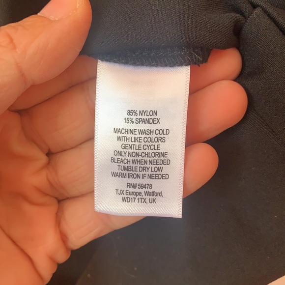 New Cynthia Rowley Black Double Knit Racerback Dress Medium - Picture 16 of 16